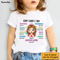 Personalized Gift For Granddaughter God Says Bible Verses Kid T Shirt 27794 thumb 1