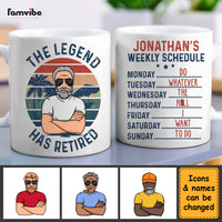 Personalized Gift For Dad Grandpa The Legend Has Retired Mug 33058 thumb 1