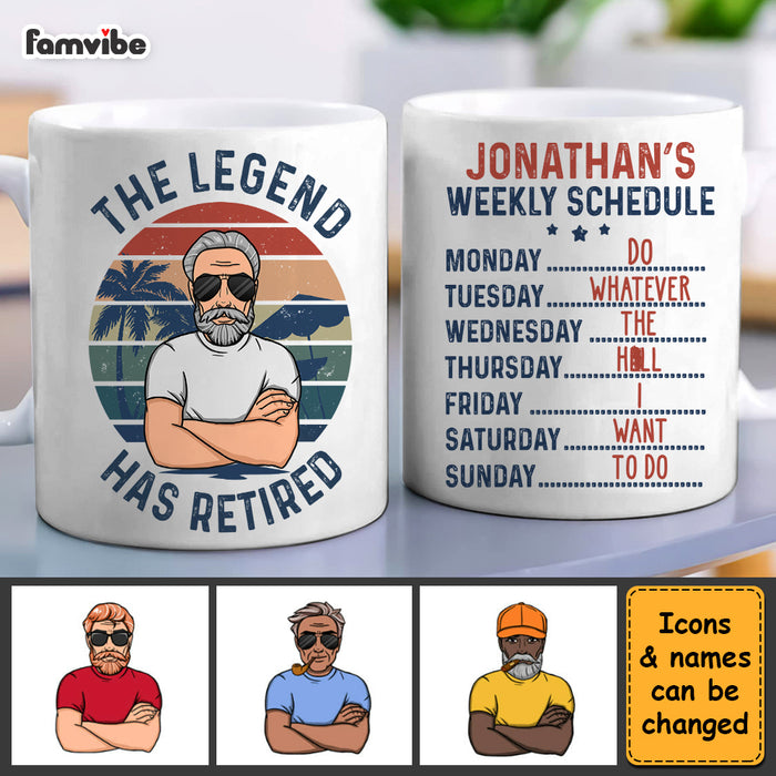 Personalized Gift For Dad Grandpa The Legend Has Retired Mug 33058 1