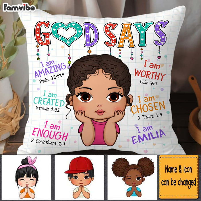 Personalized Gift for Granddaughter God say I Am Pillow 32873 1