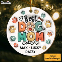 Personalized Gift For Dog Mom Inflated Ornament Circle Ornament 34660 thumb 1