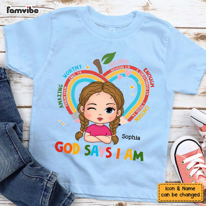 Personalized Gift For Granddaughter School Theme God Says Kid T Shirt - Kid Hoodie - Kid Sweatshirt 34045 1