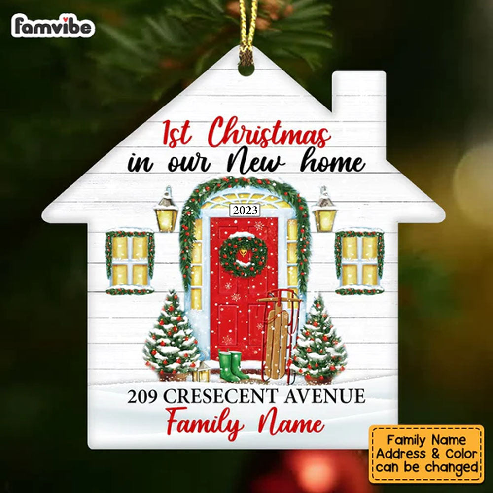 Personalized Family Couple First Christmas New Home House Ornament OB222 87O53