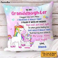 Personalized Gift For Granddaughter I Hugged This Soft Pillow 32048 thumb 1