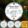 Personalized Elephant Baby First Christmas Ornament OB82 73O58 1