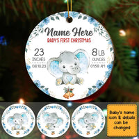 Personalized Elephant Baby First Christmas Ornament OB82 73O58 thumb 1