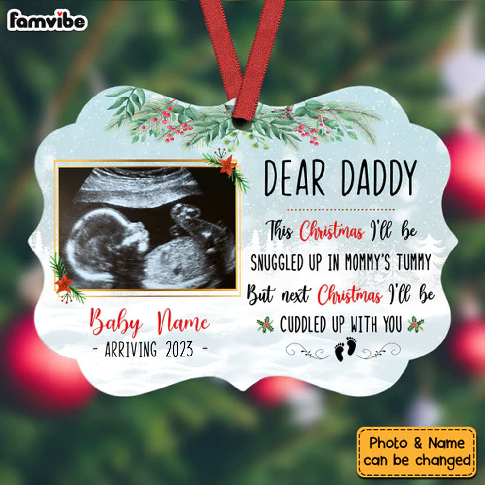 Personalized Baby Ultrasound First Christmas Benelux Ornament NB231 95O57