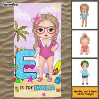 Personalized Gift For Kids Alphabet Beach Towel 34558 thumb 1