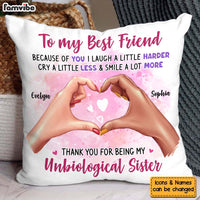 Personalized Gift To my Friend Heart Hands Pillow 32878 thumb 1
