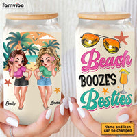 Personalized Gift For Friend Summer Vibe Beach Boozes Glass Can 33821 thumb 1