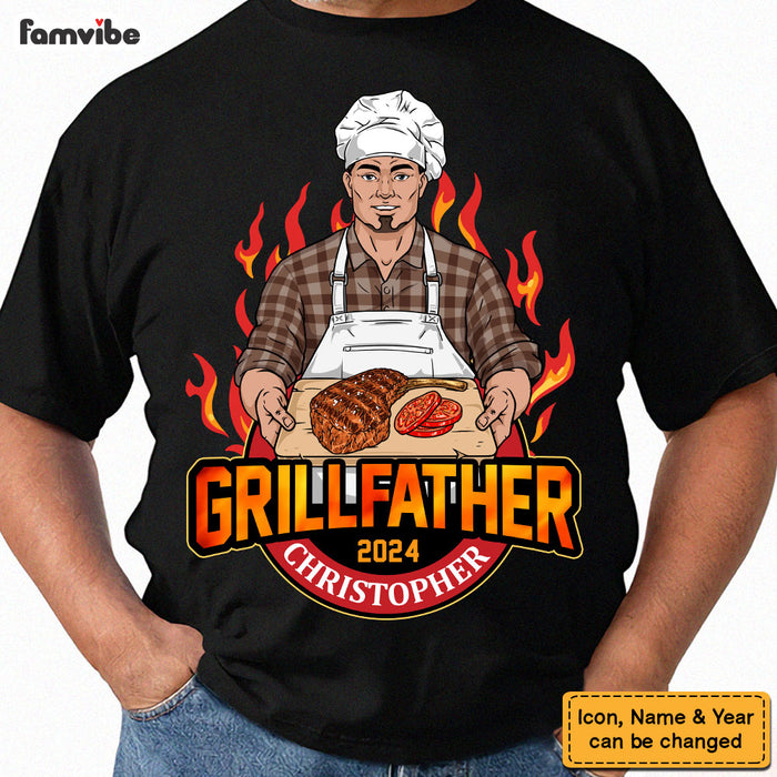 Personalized Gift For Dad The Grillfather Shirt - Hoodie - Sweatshirt 32836 1