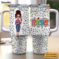 Personalized Gift For Teacher Custom Title 40oz Tumbler With Straw 34560 thumb 1