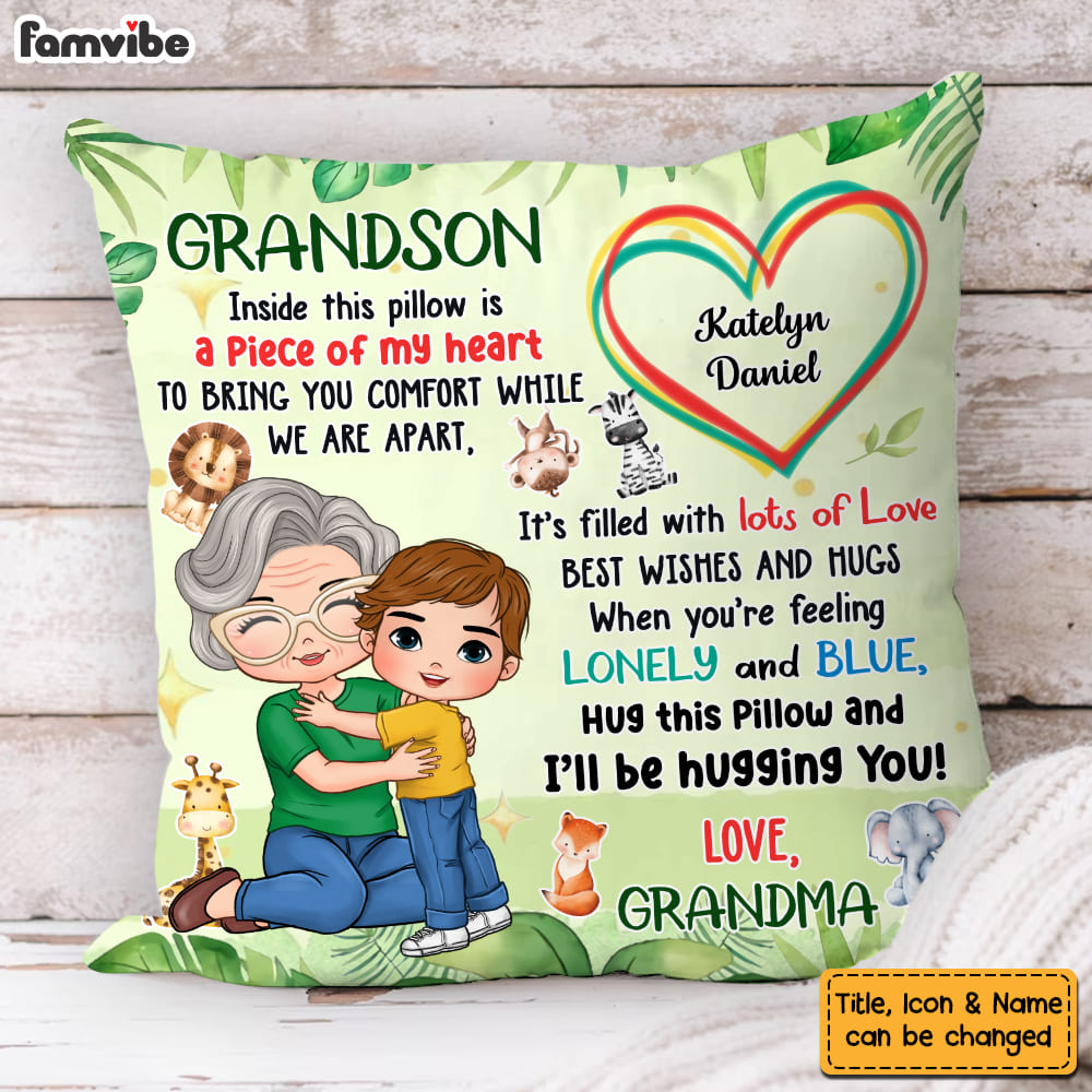 Personalized Gift For Granddaughter Hug This Pillow 32501 Primary Mockup