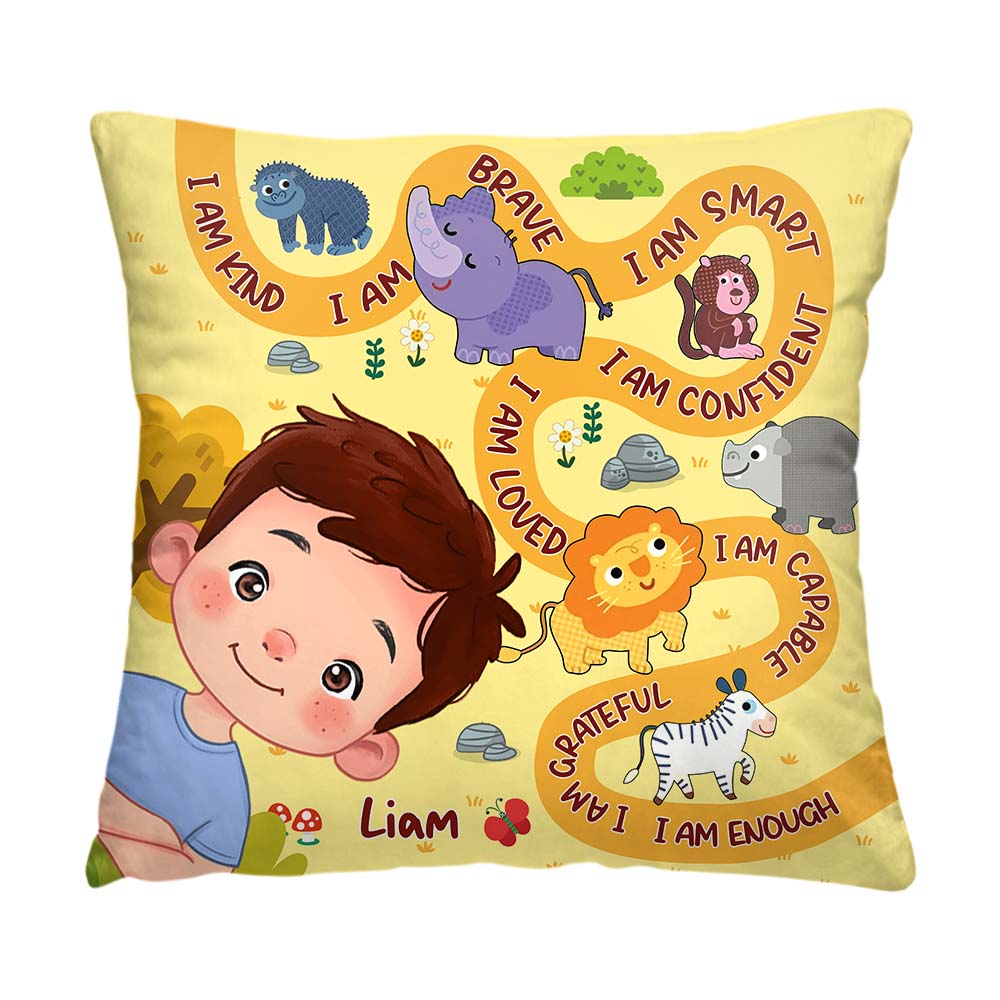 Personalized Gift For Grandson Affirmation I Am Pillow 32502 Primary Mockup