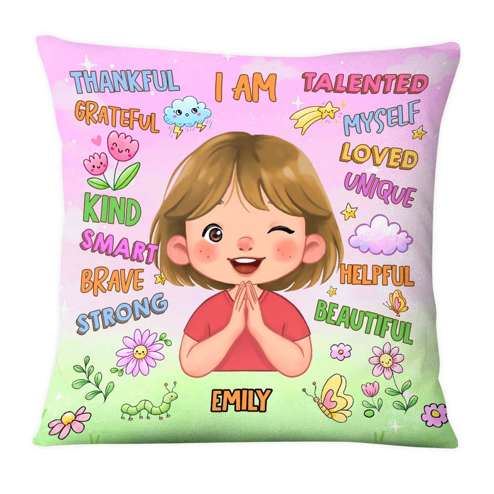 Personalized Gift For Granddaughter I Am Kind Smart Pillow 32509 Primary Mockup