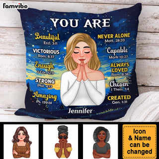 Personalized Gift For Women You Are Bible Verses Pillow 32510 Primary Mockup