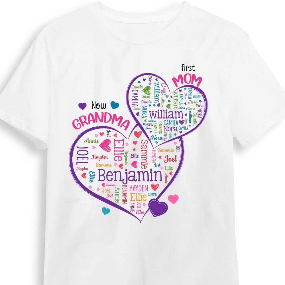 Personalized Gift For Grandma Sweet Hearts Shirt Hoodie Sweatshirt 32514 Primary Mockup