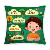 Personalized Gift For Grandson Let's Play Let's Read Pillow 32517 thumb 1