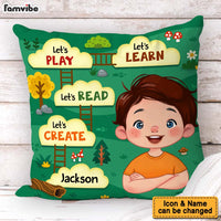 Personalized Gift For Grandson Let's Play Let's Read Pillow 32517 thumb 1