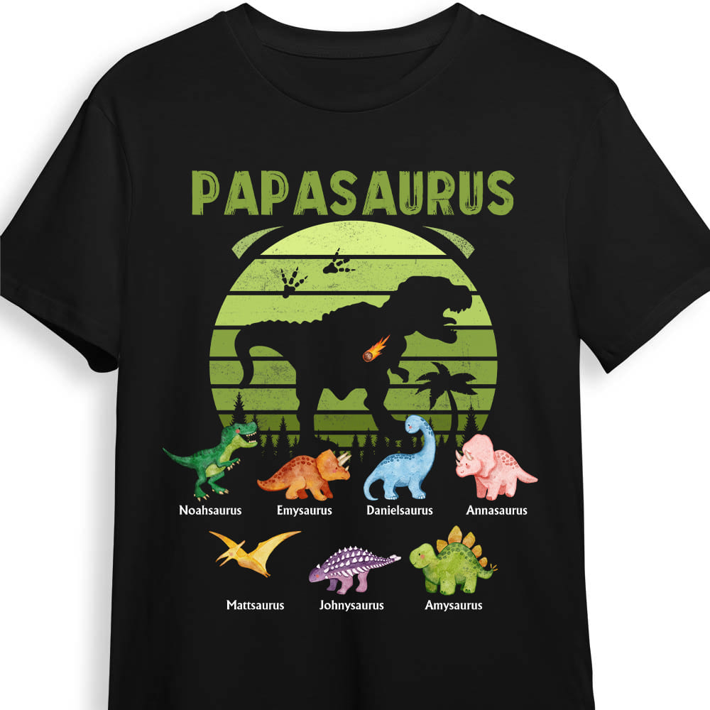 Gift for Grandpa Papasaurus and Kids-saurus Shirt Hoodie Sweatshirt 32518 Primary Mockup