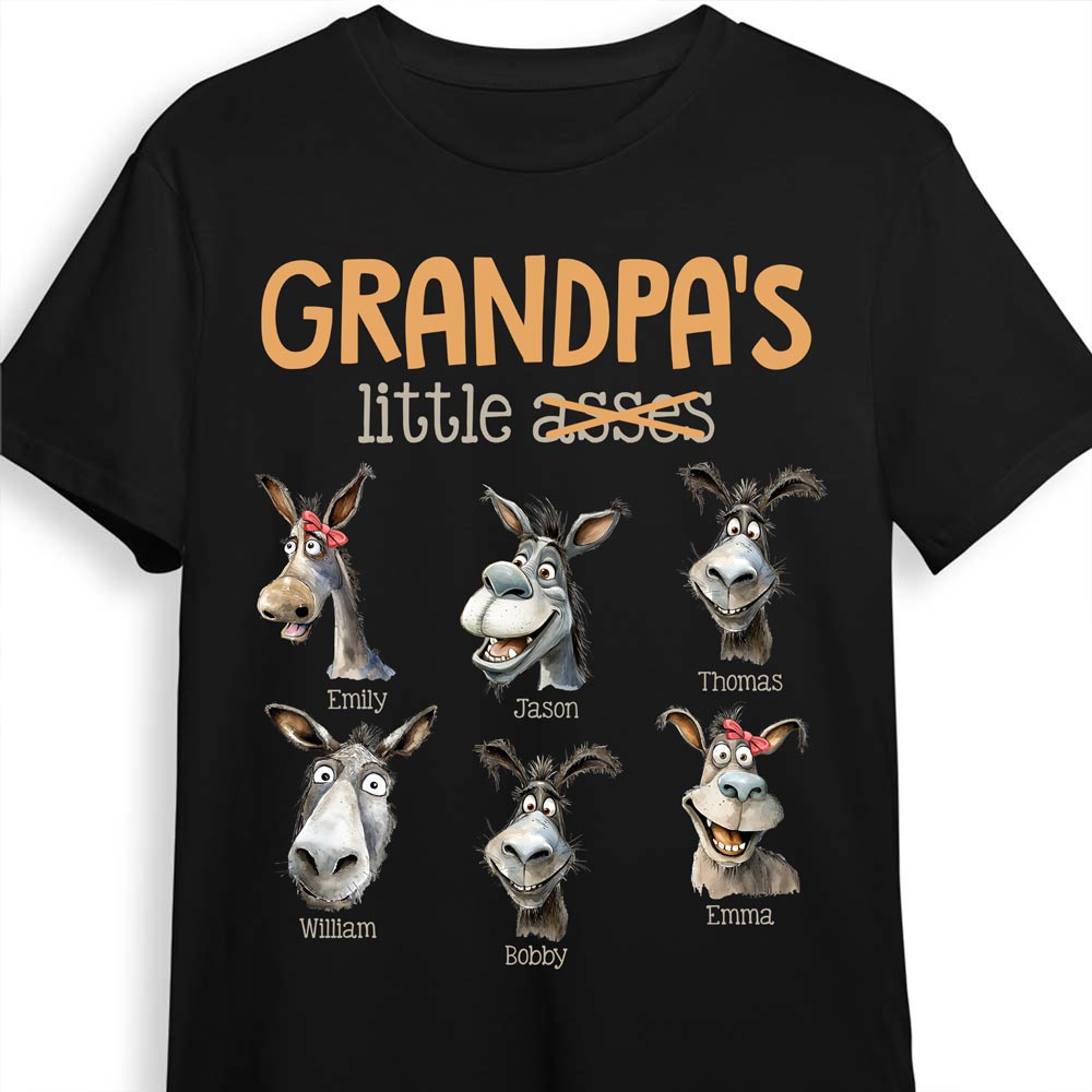Personalized Gift for Grandpa Little Asses Shirt Hoodie Sweatshirt 32522 Primary Mockup