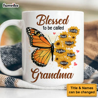 Personalized Gift For Grandma Butterfly Floral Mug 32524 thumb 1