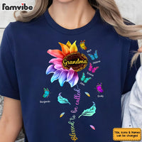 Personalized Gift For Grandma Colorful Sunflower With Butterflies Shirt - Hoodie - Sweatshirt 32526 thumb 1