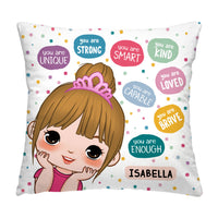 Personalized Gift For Daughter Affirmation You Are Unique Pillow 32527 thumb 1