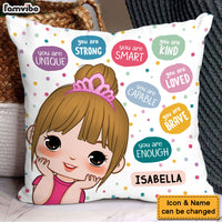 Personalized Gift For Daughter Affirmation You Are Unique Pillow 32527 thumb 1