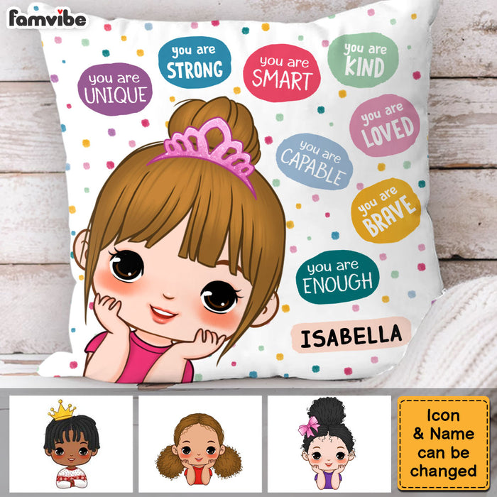 Personalized Gift For Daughter Affirmation You Are Unique Pillow 32527 1