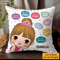 Personalized Gift For Daughter Affirmation You Are Unique Pillow 32527 thumb 1