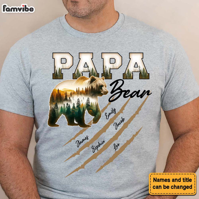 Personalized Gift For Dad Grandpa Papa Bear Shirt - Hoodie - Sweatshirt 32528 1