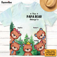 Personalized This Papabear Belongs To All-over Print T-shirt 32541 thumb 1