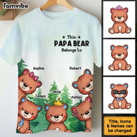 Personalized This Papabear Belongs To All-over Print T-shirt 32541 thumb 1