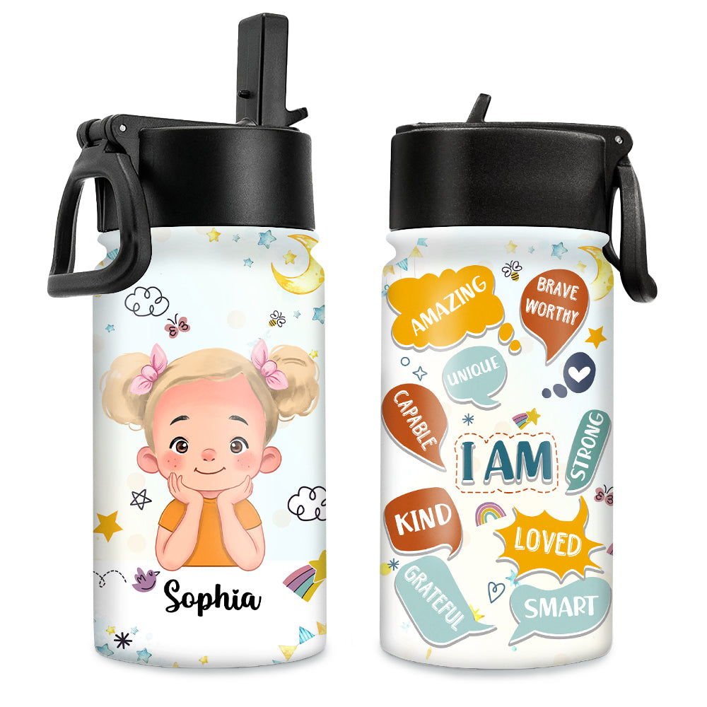 Personalized Gift For Kid God Says You Are Kids Water Bottle 32542 Primary Mockup