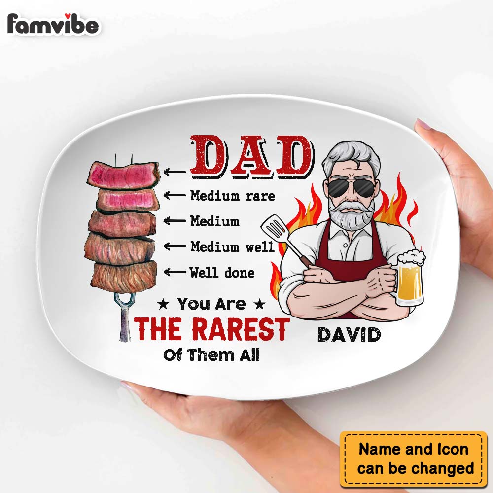 Personalized Gift For Dad You Are Rarest Plate 32543 Primary Mockup