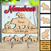 Personalized Gift for Mom Grandma Bear 2 Layered Separate Wooden Plaque 32544 thumb 1