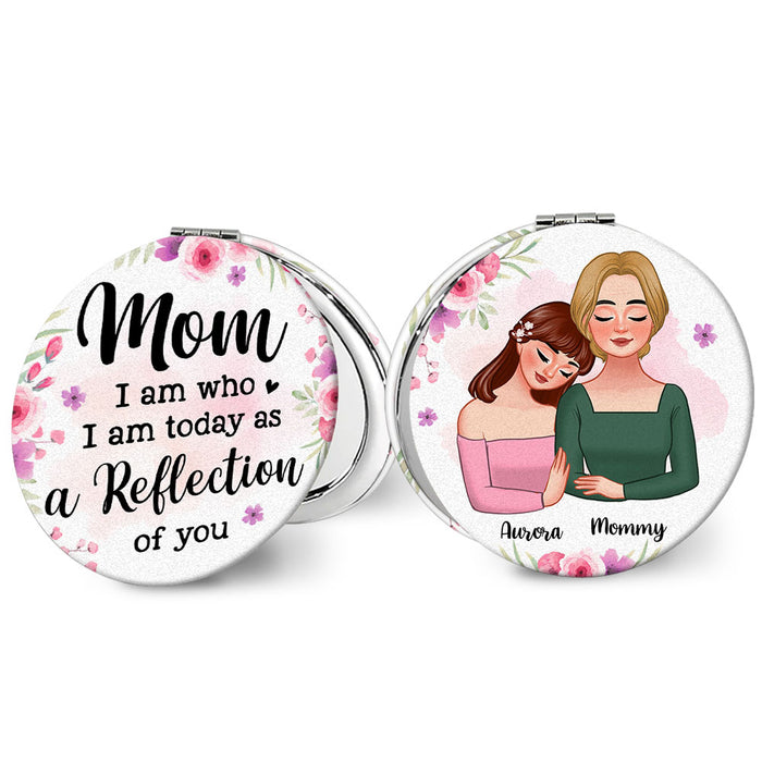 Personalized Gift For Mom A Reflection Of You Circle Compact Mirror 32549 1