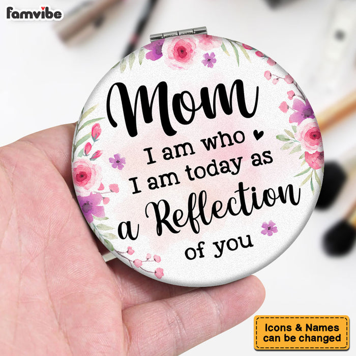 Personalized Gift For Mom A Reflection Of You Circle Compact Mirror 32549 1