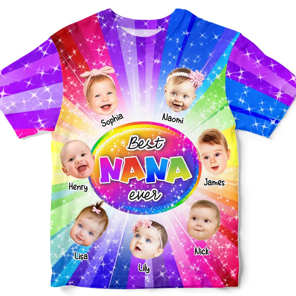 Personalized Gift For Grandma Best Nana Ever All-over Print T-shirt 32553 Primary Mockup