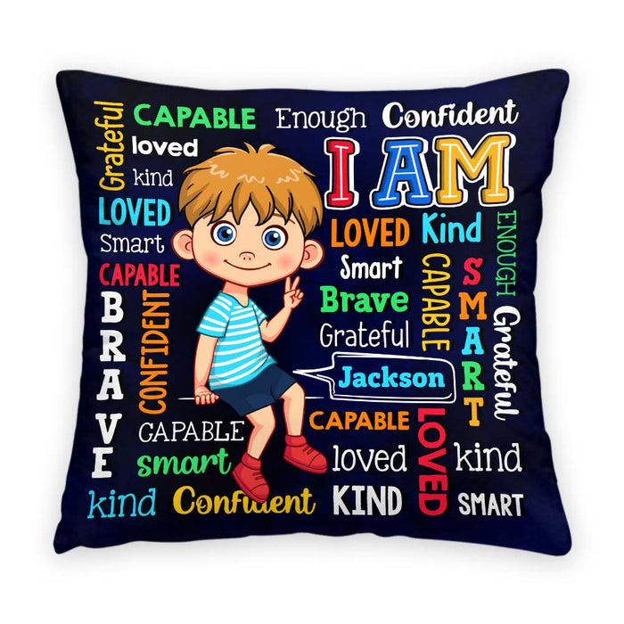 Gift For Grandson I Am Kind Word Art Pillow 32554 1