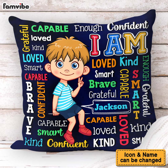 Gift For Grandson I Am Kind Word Art Pillow 32554 1