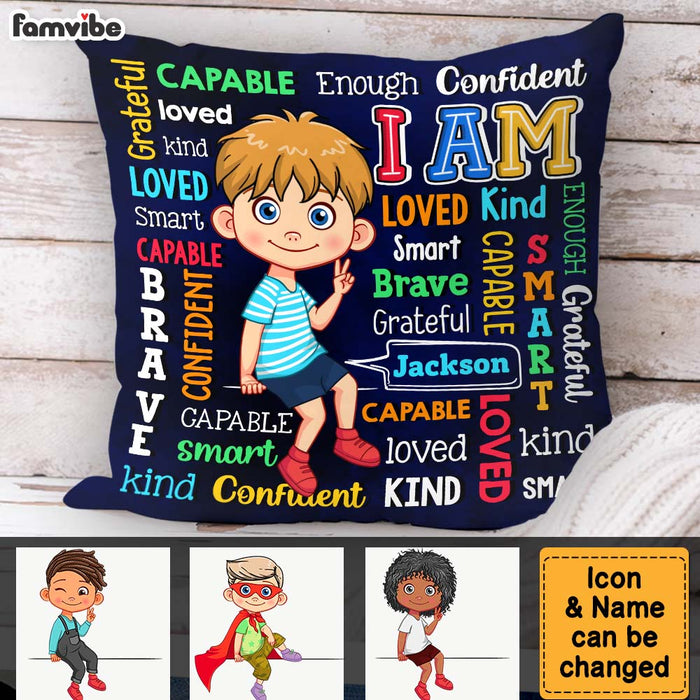 Gift For Grandson I Am Kind Word Art Pillow 32554 1