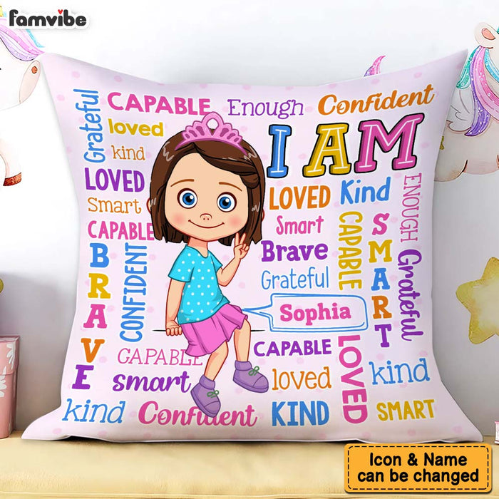 Gift For Grandson I Am Kind Word Art Pillow 32554 1