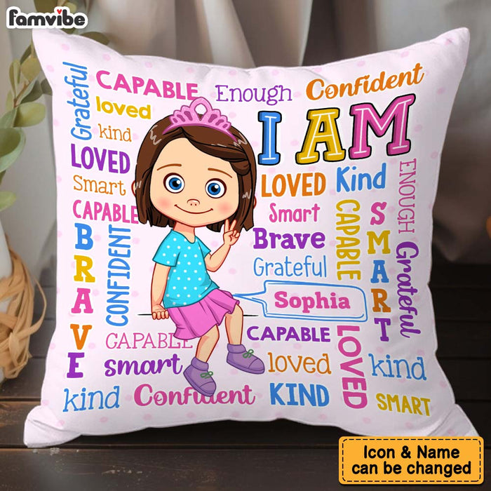 Gift For Grandson I Am Kind Word Art Pillow 32554 1