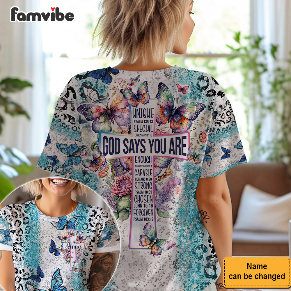 Personalized Gift For Daughter God Says You Are All-over Print T-shirt 32556 Primary Mockup