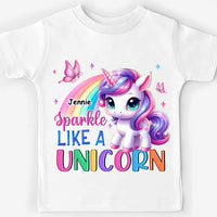 Personalized Sparkle Like A Unicorn Kid T Shirt - Kid Hoodie - Kid Sweatshirt 32559 thumb 1