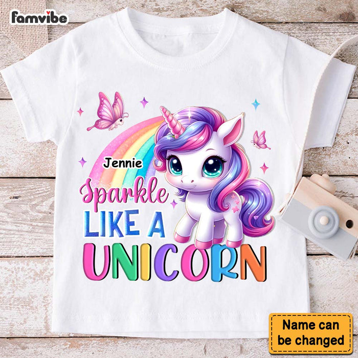 Personalized Sparkle Like A Unicorn Kid T Shirt - Kid Hoodie - Kid Sweatshirt 32559 1