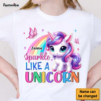 Personalized Sparkle Like A Unicorn Kid T Shirt - Kid Hoodie - Kid Sweatshirt 32559 thumb 1