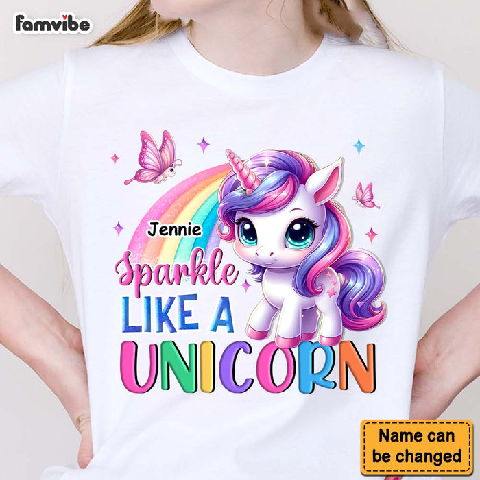 Personalized Sparkle Like A Unicorn Kid T Shirt - Kid Hoodie - Kid Sweatshirt 32559 1